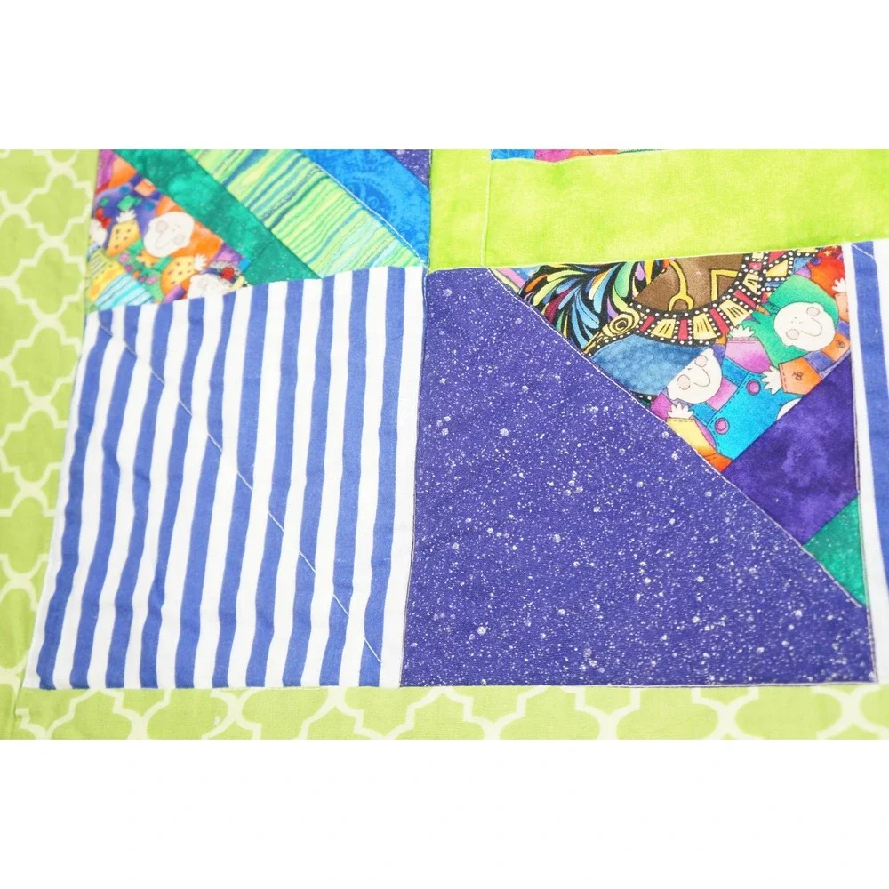Piecemakers by‎ the Bay Quilt 48x35.5 Multicolor Patchwork Geometric Good